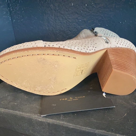 Rag and bone suede perforated ankle boot - Picture 5 of 5